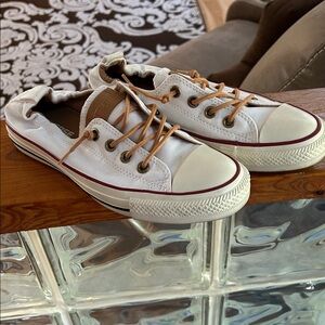 Converse White and Tan Women's Shoes